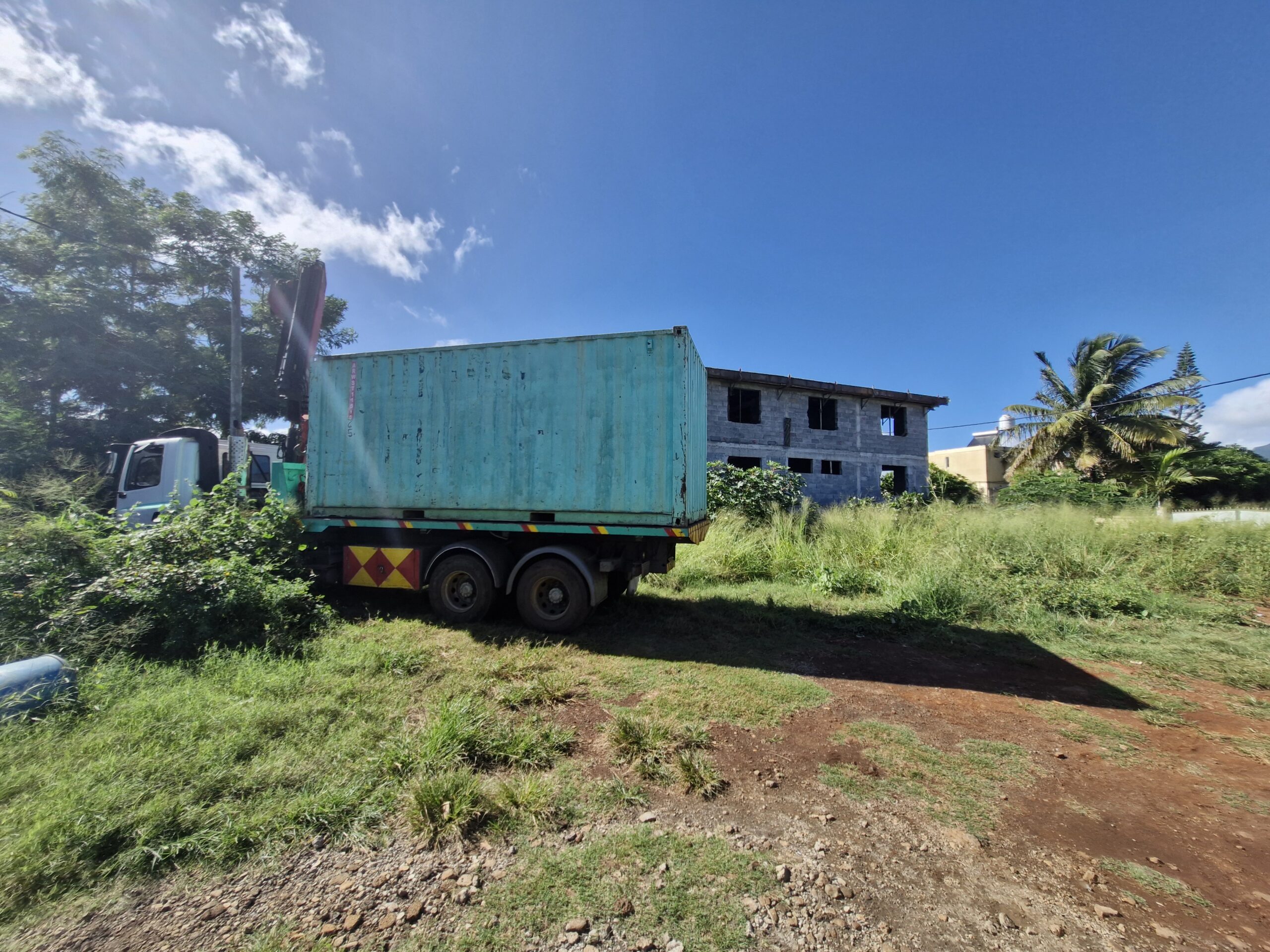 Best House Residential Contractors Building Construction Renovation securing your materials in container Curepipe Mauritius